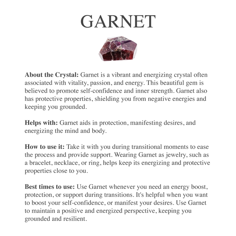 Fire Goddess Garnet Crystal Ring
