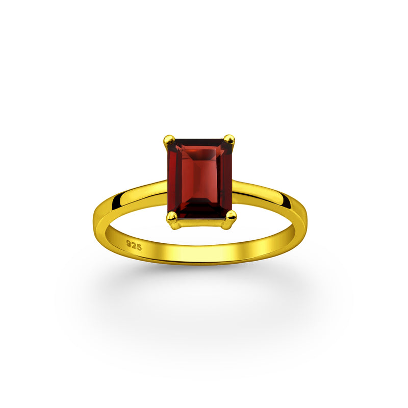 Fire Goddess Garnet Crystal Ring